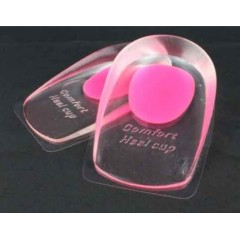 Set 2 talonete cu gel, din silicon, roz/transparent, 11x7 cm