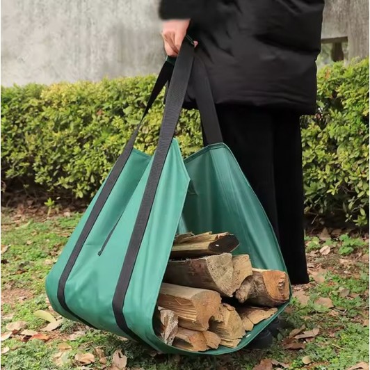 Geanta pentru transportul lemnelor, sarcina maxima suportata 14 kg, 80 x 35 cm