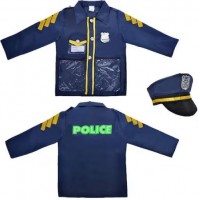 Costum agent de politie, accesorii incluse, 3 ani+