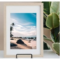 Suport metalic pentru rama foto, 12x12 cm, negru