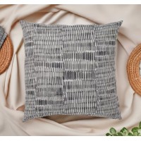 Perna decorativa, model cu dungi gri, 40x40 cm