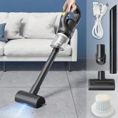 Aspirator Portabil fara Fir, Incarcare USB, Pentru Casa si Masina, Autonomie 45 min, Negru