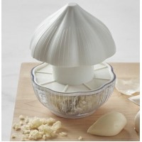 Tocator pentru usturoi, cutite rezistente, utilizare prin apasare, ABS si inox, 9.5x9.5x9.3 cm