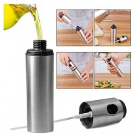 Pulverizator ulei, spray, material otel inoxidabil, manual, 100 ml, 17.7 x 4 cm, argintiu
