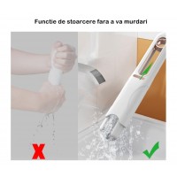 Mop portabil de mana, sistem de stoarcere, burete absorbant, multisuprafete si geamuri, 29.5x15.5 cm