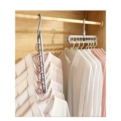 Organizator pentru 9 umerase, 2 pozitii orizontal/vertical, plastic, gri, 32 cm