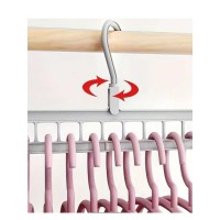 Organizator pentru 9 umerase, 2 pozitii orizontal/vertical, plastic, gri, 32 cm