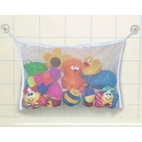 Plasa organizatoare pentru baie, cu ventuze, depozitare jucarii, bureti, sampon, 30x40 cm