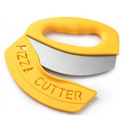 Cutit multifunctional pentru pizza, branza, legume, protectie din silicon pentru lama, inox, 15.5 cm