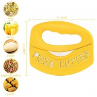 Cutit multifunctional pentru pizza, branza, legume, protectie din silicon pentru lama, inox, 15.5 cm