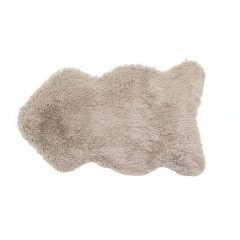 Covor pufos decorativ, model blana artificiala, 90 x 55 cm