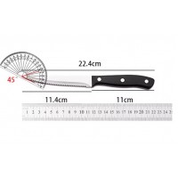 Set 4 cutite bucatarie, cu lama zimtata, otel inoxidabil, 22.4 cm