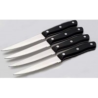 Set 4 cutite bucatarie, cu lama zimtata, otel inoxidabil, 22.4 cm