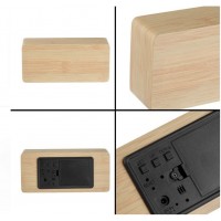 Ceas LED, cu USB,  afisare ora/temperatura/data, reglare alarma/luminozitate/volum, 15x4x7 cm