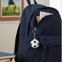 Breloc minge de fotbal, cu sunet si lumina, Ø4 cm, utilizare universala