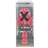 Kendama Crack din lemn 18 cm, bila 6 cm – model crapat, roz/alb Kendama Crack din lemn 18 cm, bila 6 cm – model crapat, roz/alb