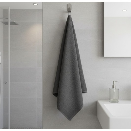 Prosop din bumbac 100%, gri inchis, 50x100 cm, utilizare universala Prosop din bumbac 100%, gri inchis, 50x100 cm, utilizare universala