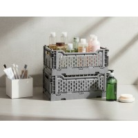 Set 2 buc lada din plastic dur, pliabila, 27x17x10 cm, 4 litri, utilizare universala