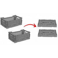 Set 2 buc lada din plastic dur, pliabila, 27x17x10 cm, 4 litri, utilizare universala