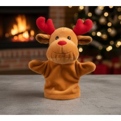 Jucarie simpatica, marioneta de plus, ren, moale si catifelat, de Craciun, 28 cm Jucarie simpatica, marioneta de plus, ren, moale si catifelat, de Craciun, 28 cm