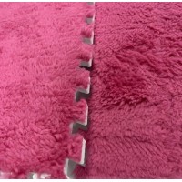 Covor din spuma pufos, puzzle roz, 10 piese, 30x30x1 cm