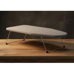 Masa de calcat mini, otel inoxidabil, husa din bumbac, 74x30x15 cm