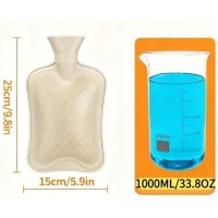 Perna cu apa calda, din cauciuc, capacitate 1 L, 26x16 cm