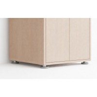 Set 4 picioare reglabile pentru mobila, din otel, cu feronerie inclusa, 11.5x8x2.5 cm