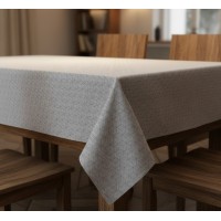 Fata de masa, gri, bumbac / poliester, 180x140 cm