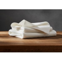 Set 2 buc prosp alb, 100% bumbac, baie/bucatarie, 50x30 cm