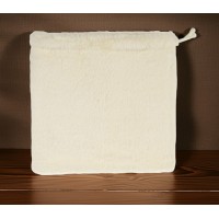 Fular circular din blana ecologica, cu snur pentru ajustare, 26x25 cm