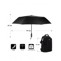Umbrela de ploaie, pliabila, automata, maner cu buton si curea, diametru deschisa 97 cm Umbrela de ploaie, pliabila, automata, maner cu buton si curea, diametru deschisa 97 cm