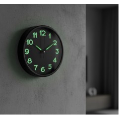 Ceas decorativ de perete, cifre fosforescente, 20 cm