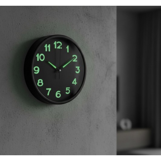Ceas decorativ de perete, cifre fosforescente, 20 cm