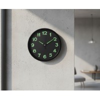 Ceas decorativ de perete, cifre fosforescente, 20 cm