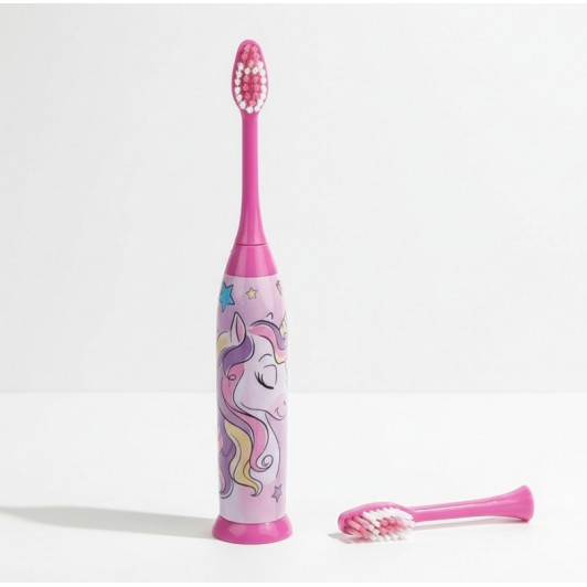 Periuta de dinti electrica, pentru copii, cap de rezerva, model unicorn