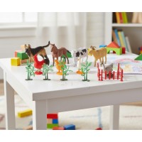 Set 16 figurine animale ferma si accesorii, din plastic, multicolor