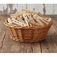 Set 50 carlige din lemn, pentru rufe, 8.5 cm