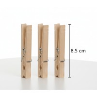 Set 50 carlige din lemn, pentru rufe, 8.5 cm