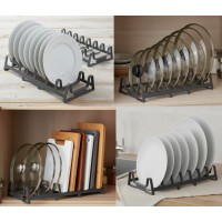 Suport din plastic pentru farfurii, tigai, capace si tocatoare, 29x13x6.5 cm