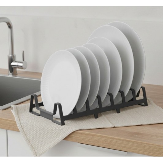 Suport din plastic pentru farfurii, tigai, capace si tocatoare, 29x13x6.5 cm