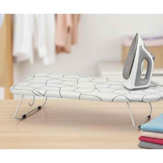 Masa de calcat mini, otel/bumbac/poliester, 73x32x13 cm