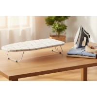 Masa de calcat mini, otel/bumbac/poliester, 73x32x13 cm