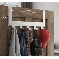 Cuier din Inox, 5 carlige, fixare pe usa, nu necesita holsuruburi, 30x7.5x14.5 cm Cuier din Inox, 5 carlige, fixare pe usa, nu necesita holsuruburi, 30x7.5x14.5 cm