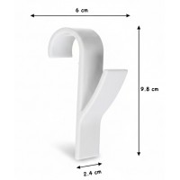 Set 4 buc carlig pentru calorifer, 9.8x2.4x6 cm