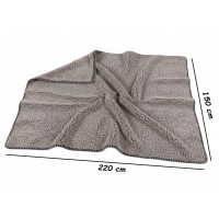 Patura moale si confortabila, cu doua fete, 220x150 cm, taupe, imitatie blana Patura moale si confortabila, cu doua fete, 220x150 cm, taupe, imitatie blana