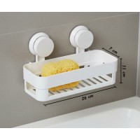 Raft de baie, prindere cu ventuze, 26x11x7 cm