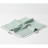 Set 4 buc prosop moale, bumbac 100%, marime medie/mica, 50x30 cm, verde menta, pentru fata sau maini