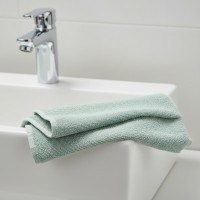 Set 4 buc prosop moale, bumbac 100%, marime medie/mica, 50x30 cm, verde menta, pentru fata sau maini