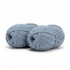 Set 2 buc ghem cu fir de tricotat moale si catifelat, bleu, poliester, lungime 32 m/ghem